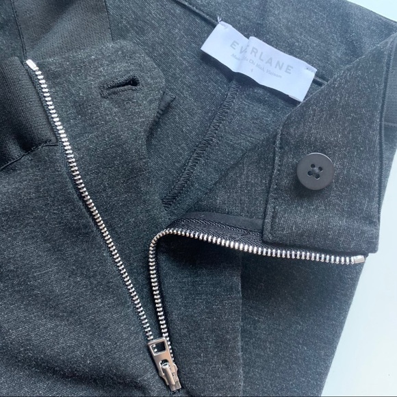 Everlane Pants gray ponte crop side zip size 4 - Picture 13 of 15